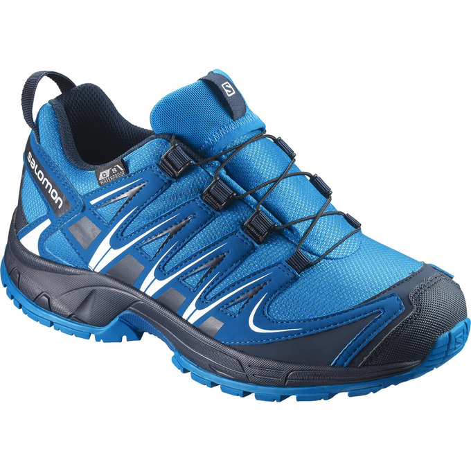 SALOMON XA PRO 3D CSWP K Philippines - Kids' Trail Running Shoes - Blue | 039872-WGM